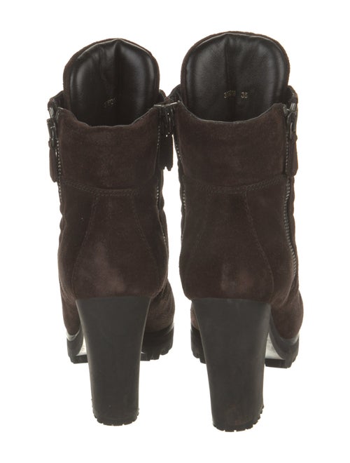 Prada Sport Suede Lace-Up Boots