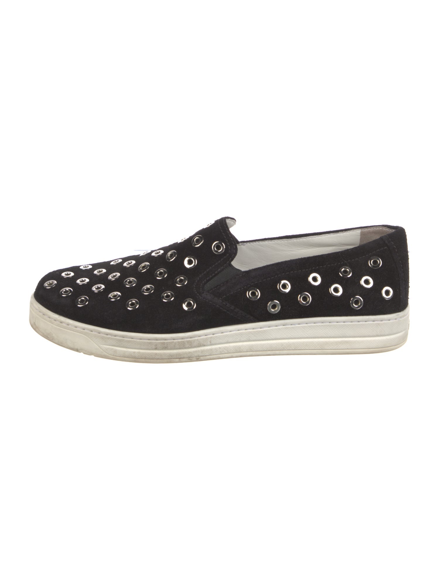 Prada Sport Suede Eyelet Trim Sneakers