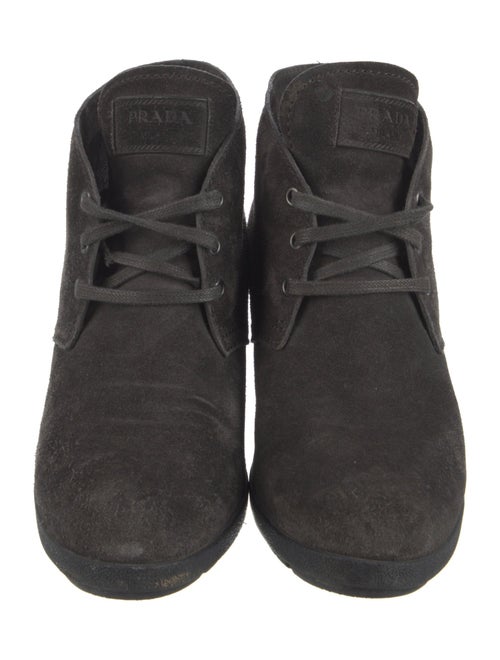 Prada Sport Suede Lace-Up Boots