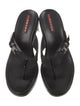 Prada Sport Patent Leather T-Strap Sandals
