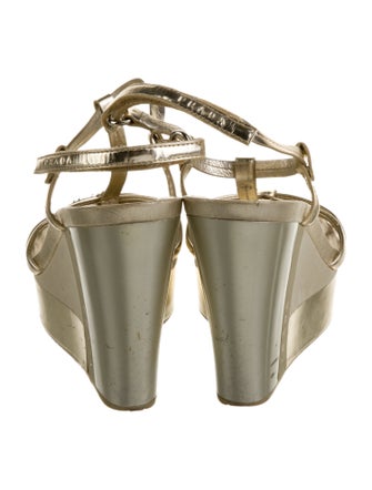 Prada Sport Leather T-Strap Sandals