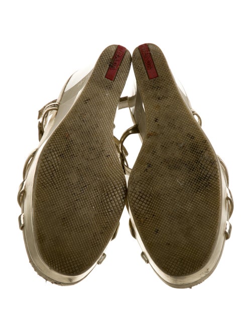 Prada Sport Leather T-Strap Sandals