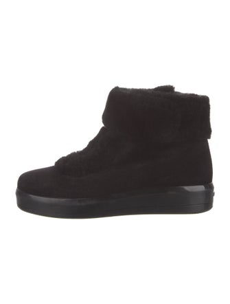 Prada Sport Suede Lace-Up Boots