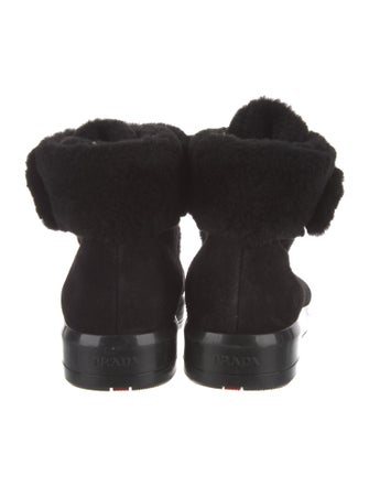 Prada Sport Suede Lace-Up Boots