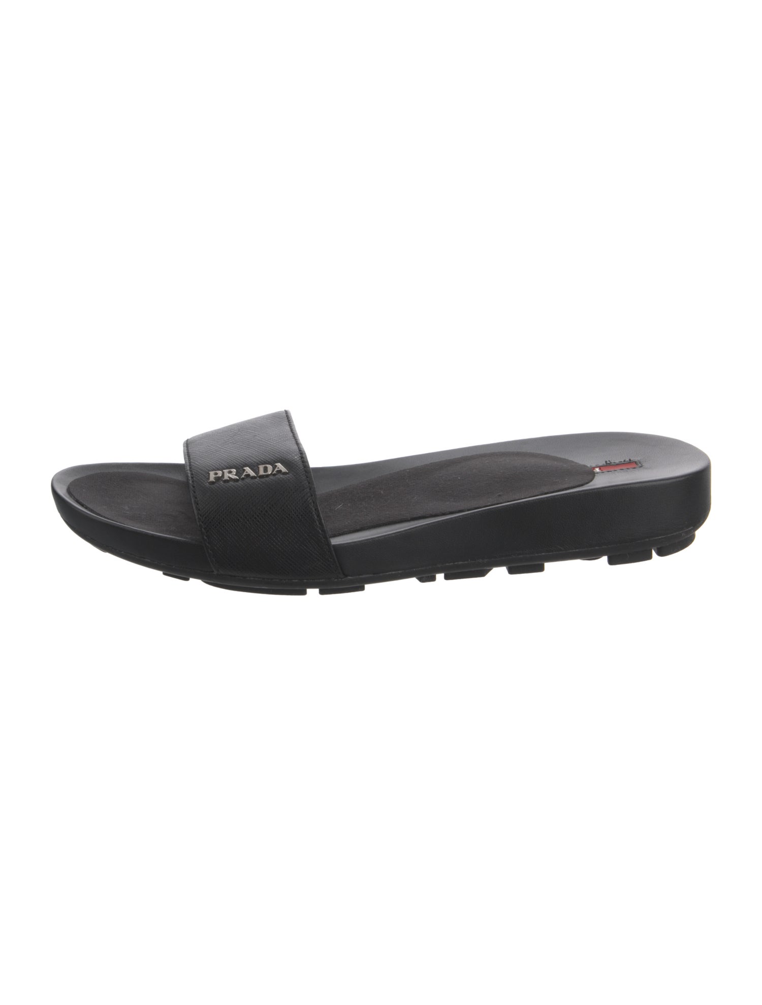 Prada Sport Saffiano Leather Slides