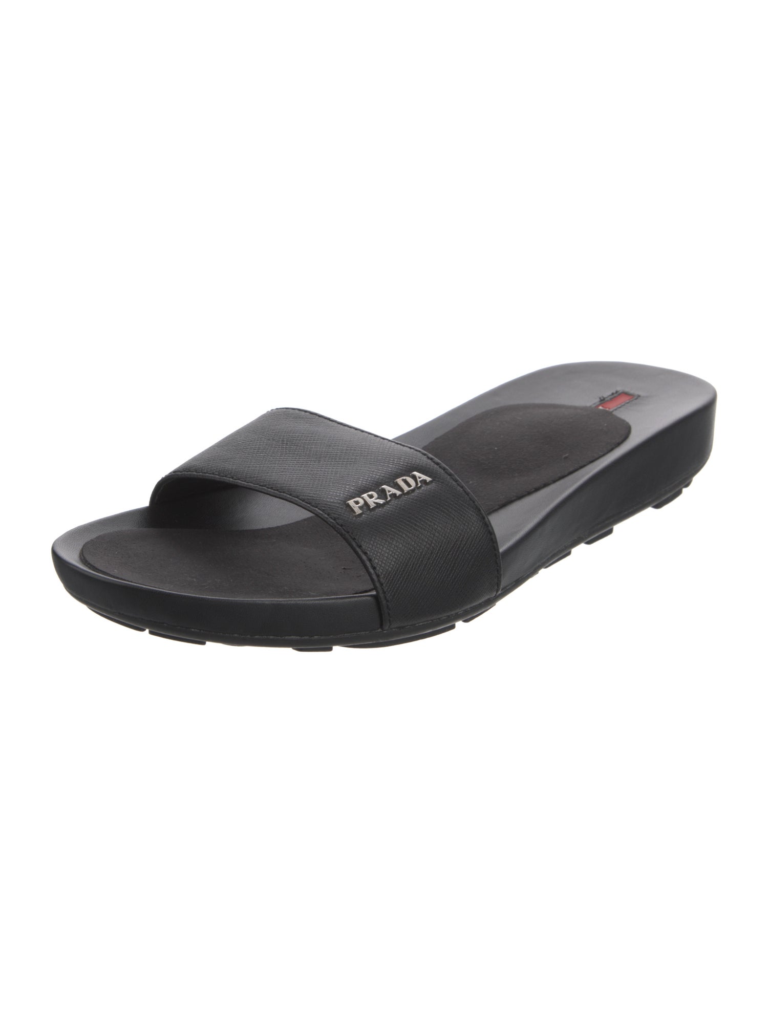 Prada Sport Saffiano Leather Slides