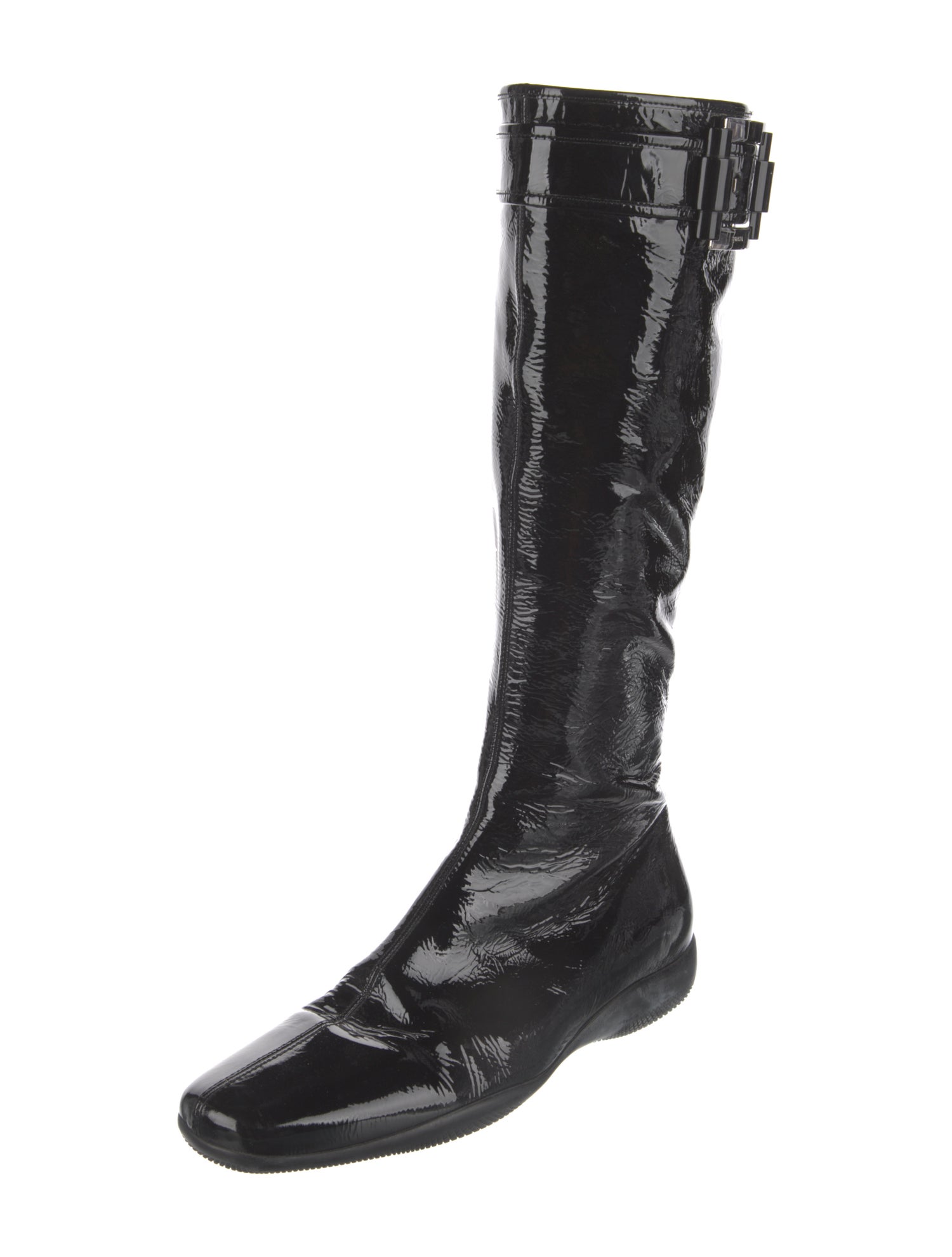 Prada Sport Patent Leather Riding Boots