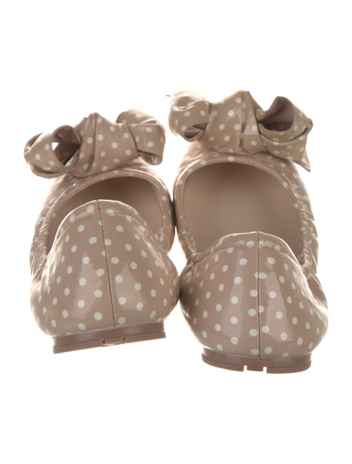 Prada Sport Patent Leather Bow Accents Ballet Flats