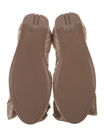 Prada Sport Patent Leather Bow Accents Ballet Flats