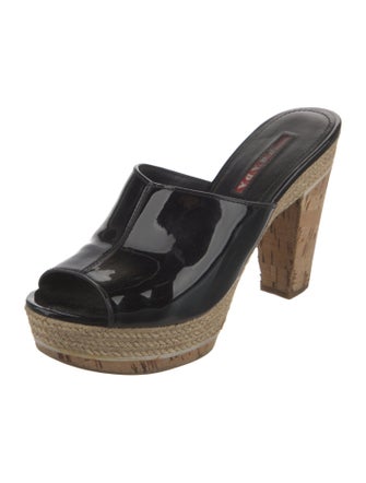 Prada Sport Patent Leather Slides