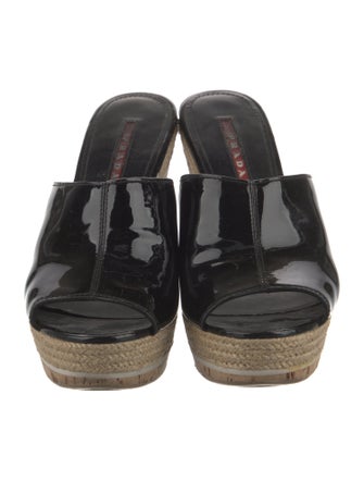 Prada Sport Patent Leather Slides