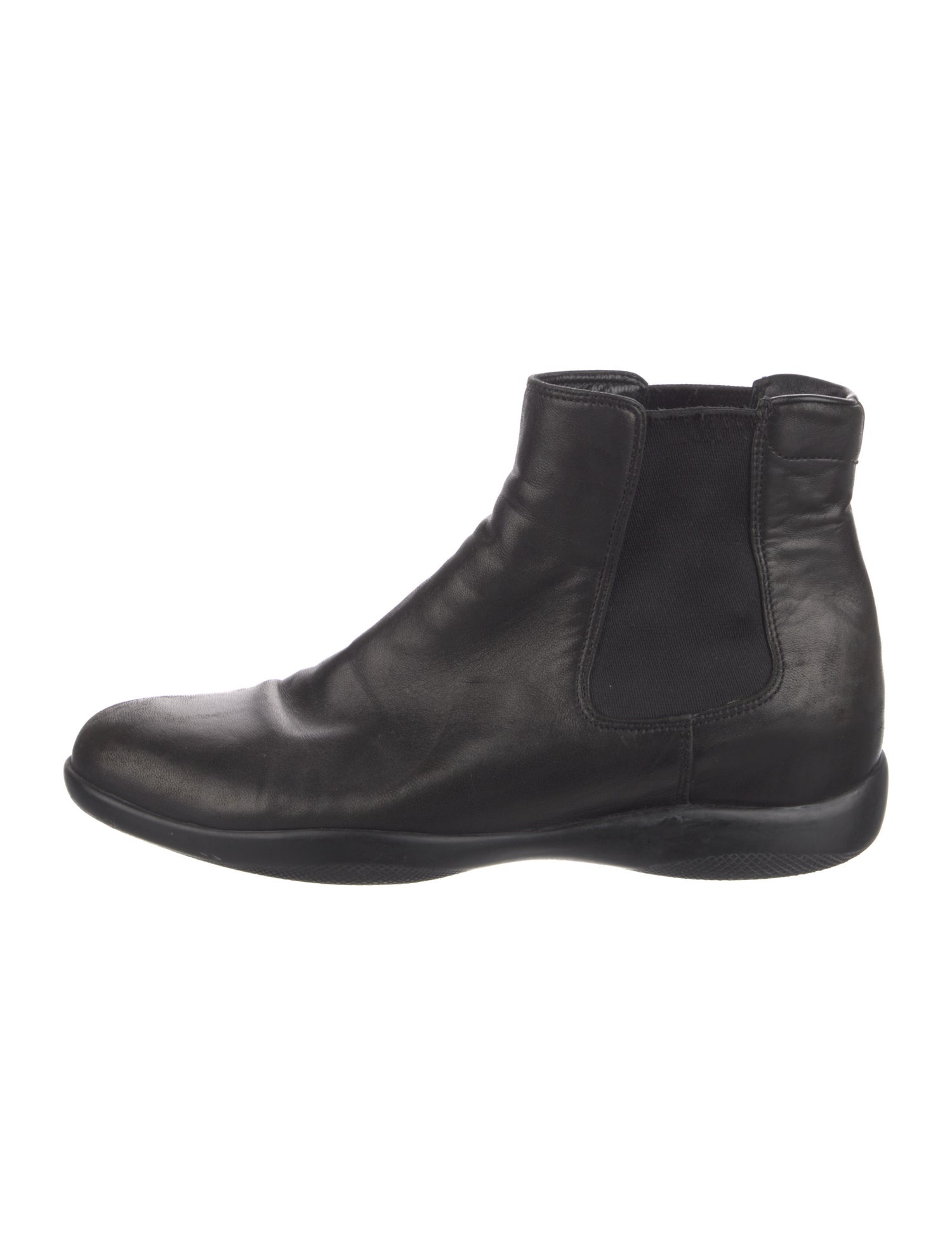 Prada Sport Leather Chelsea Boots