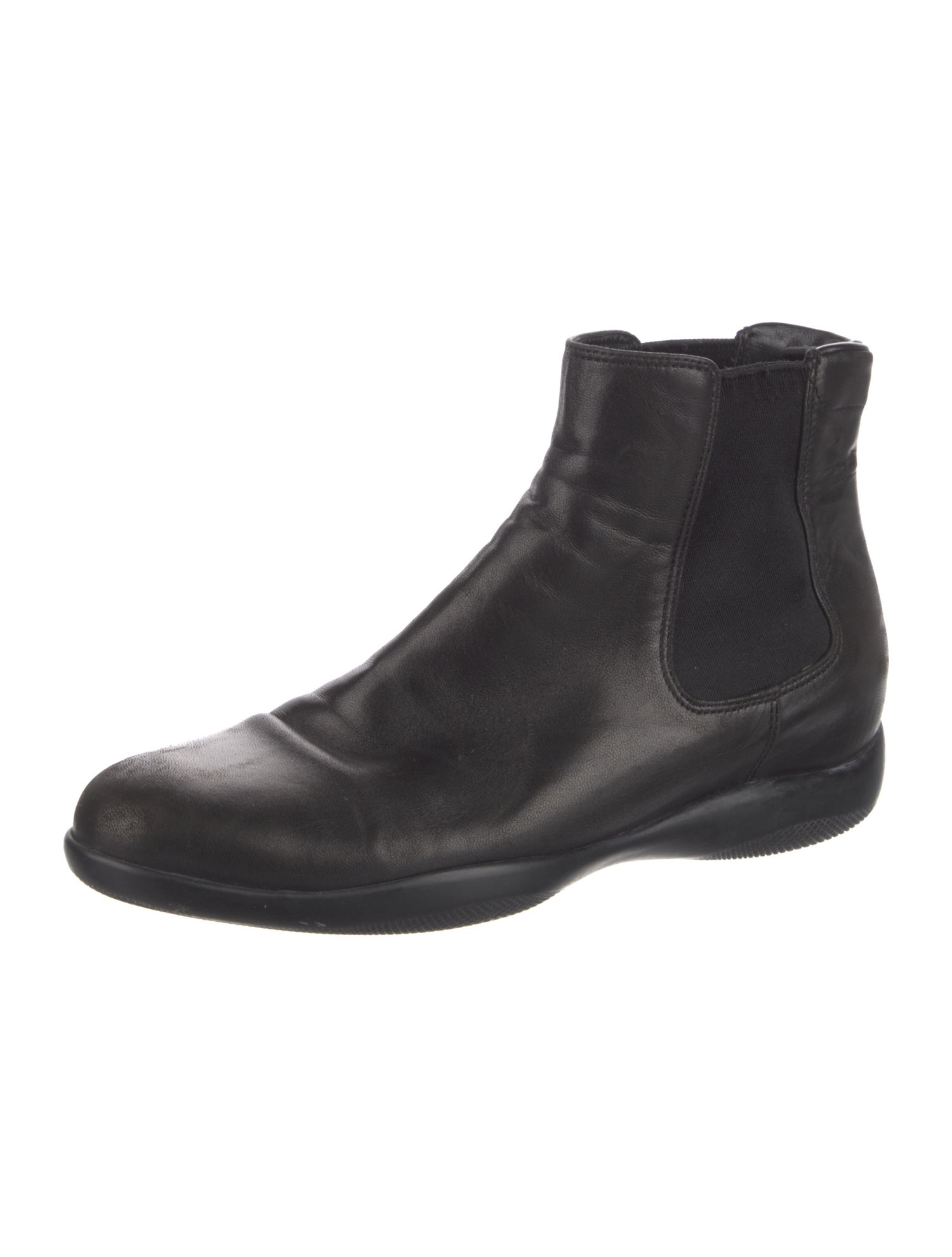 Prada Sport Leather Chelsea Boots