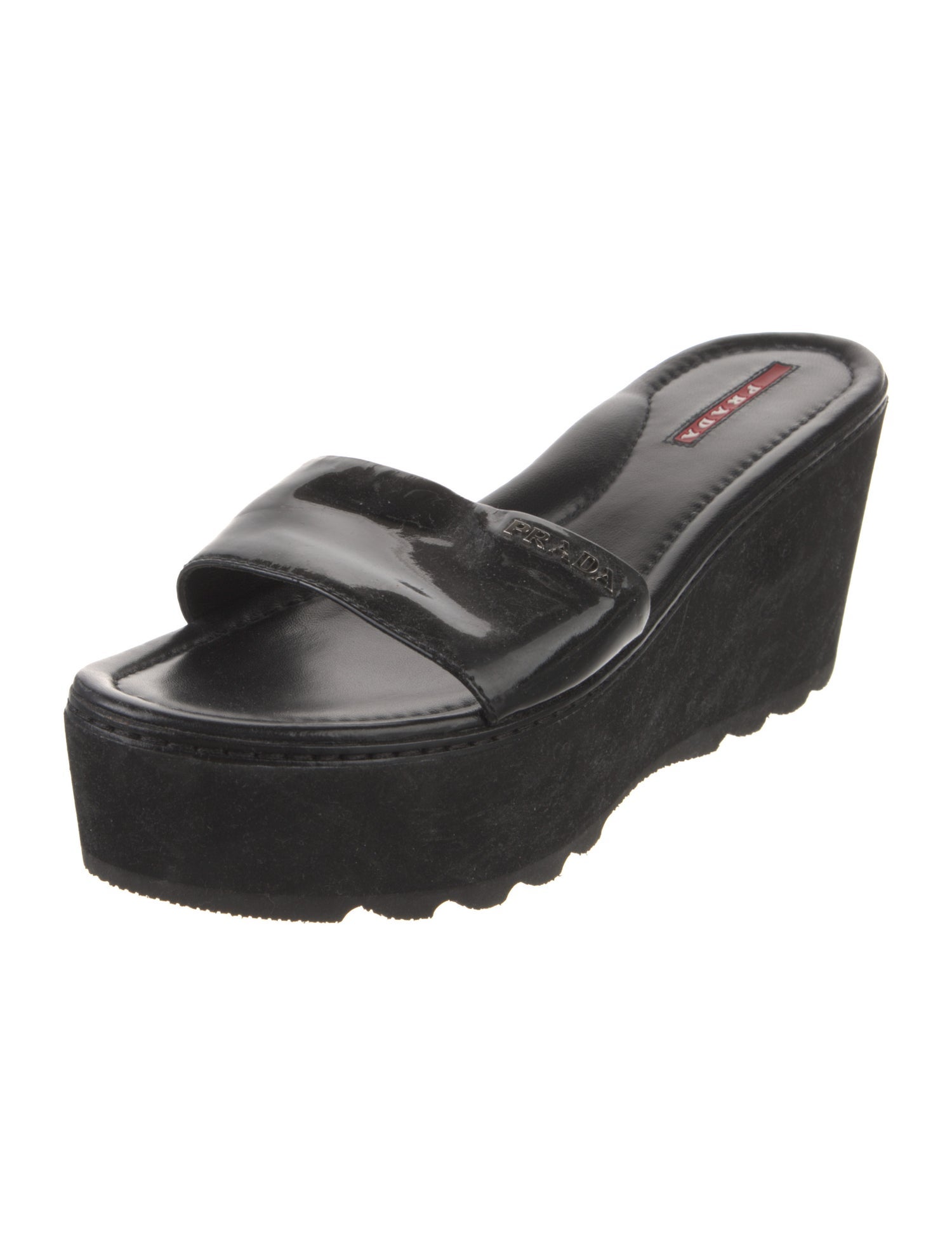 Prada Sport Patent Leather Slides