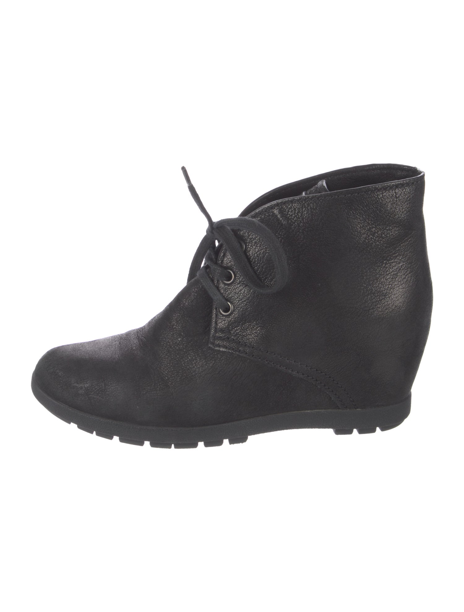 Prada Sport Leather Lace-Up Boots