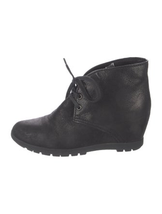 Prada Sport Leather Lace-Up Boots