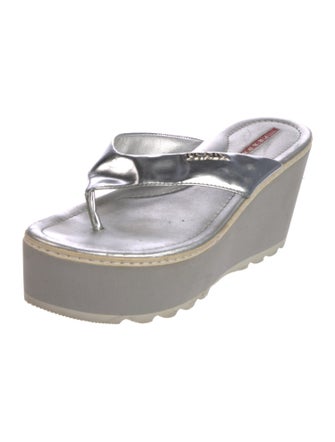 Prada Sport Patent Leather Slides