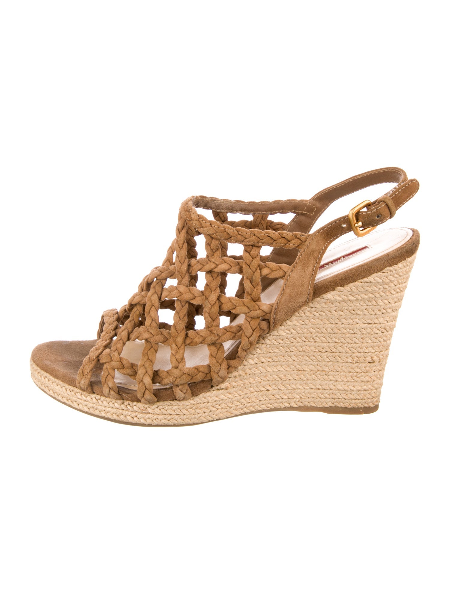 Prada Sport Suede Braided Accents Espadrilles