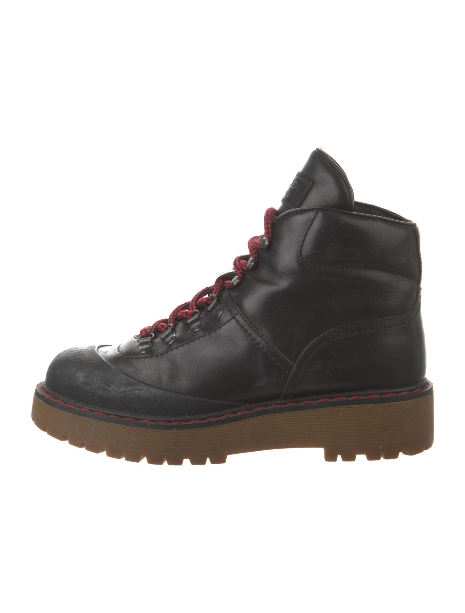 Prada Sport Leather Combat Boots