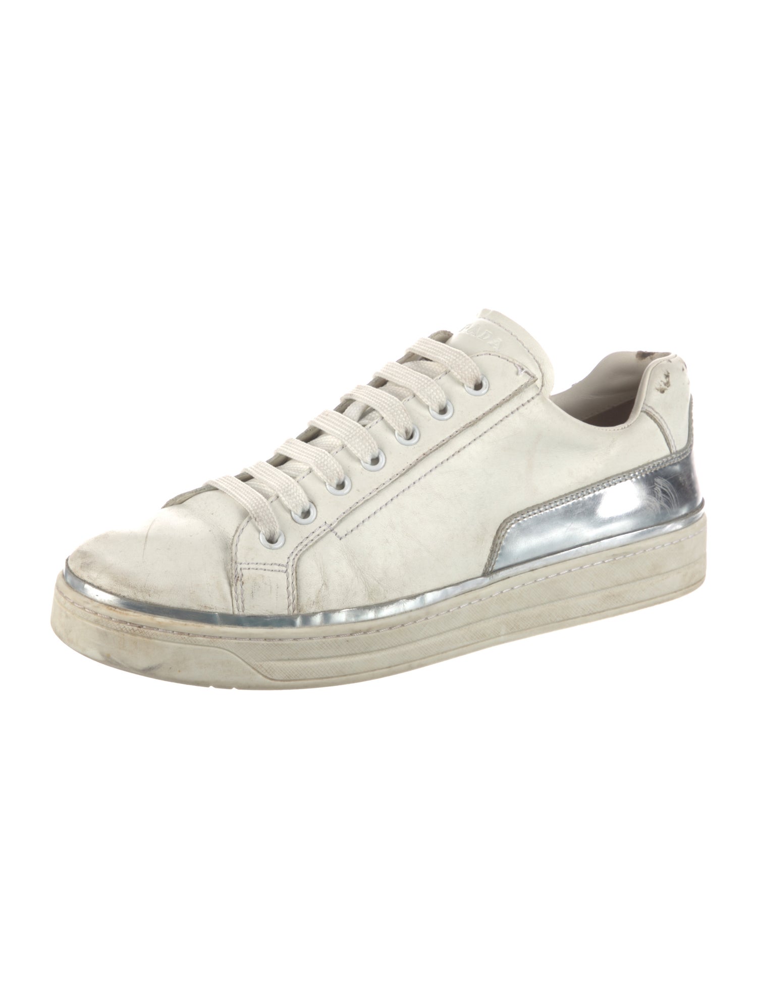 Prada Sport Leather Printed Sneakers
