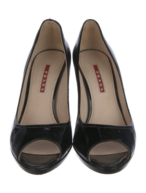 Prada Sport Patent Leather Slingback Sandals