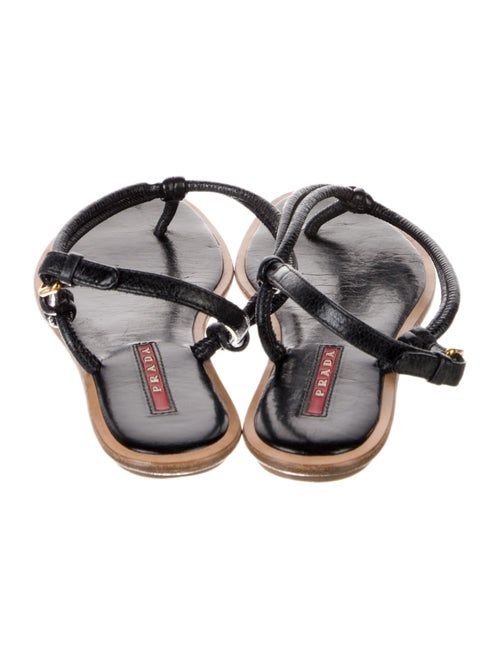 Prada Sport Leather Slingback Sandals