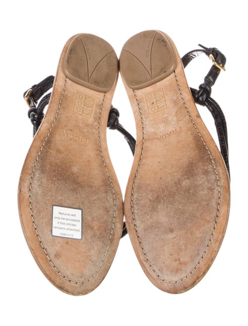 Prada Sport Leather Slingback Sandals