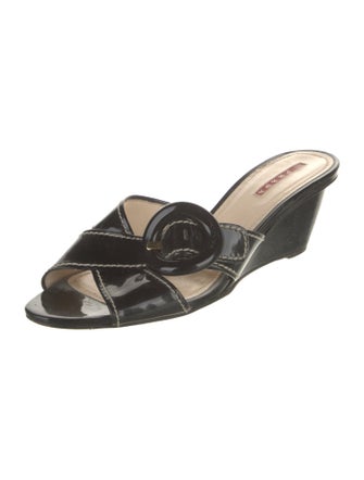 Prada Sport Patent Leather Slides