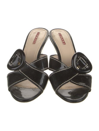 Prada Sport Patent Leather Slides