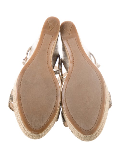 Prada Sport Embossed Leather Animal Print T-Strap Sandals