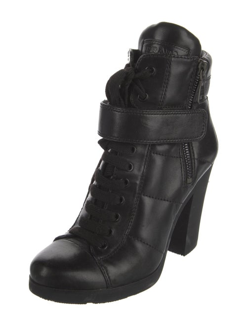 Prada Sport Leather Combat Boots