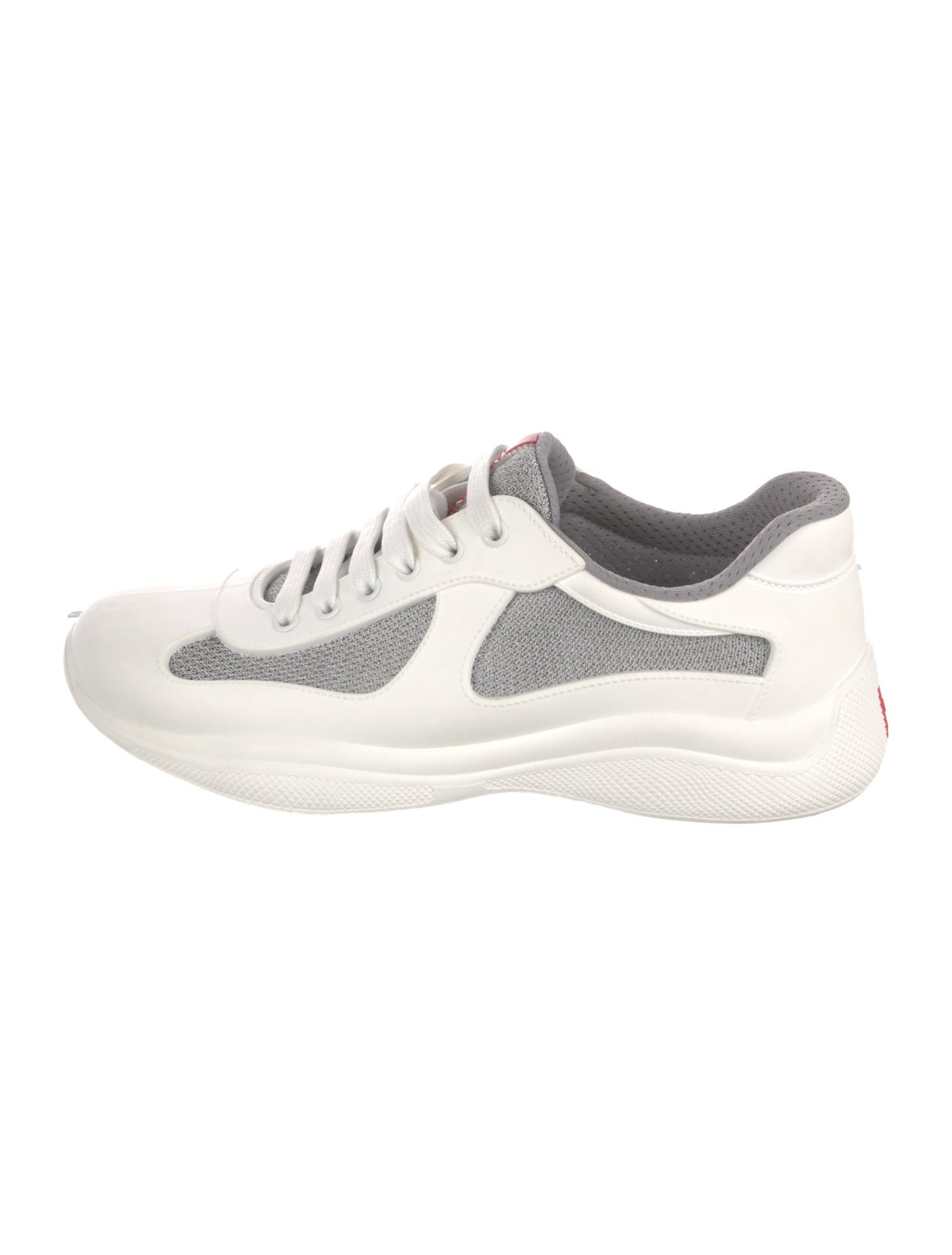 Prada Sport Leather Mesh Accents Sneakers