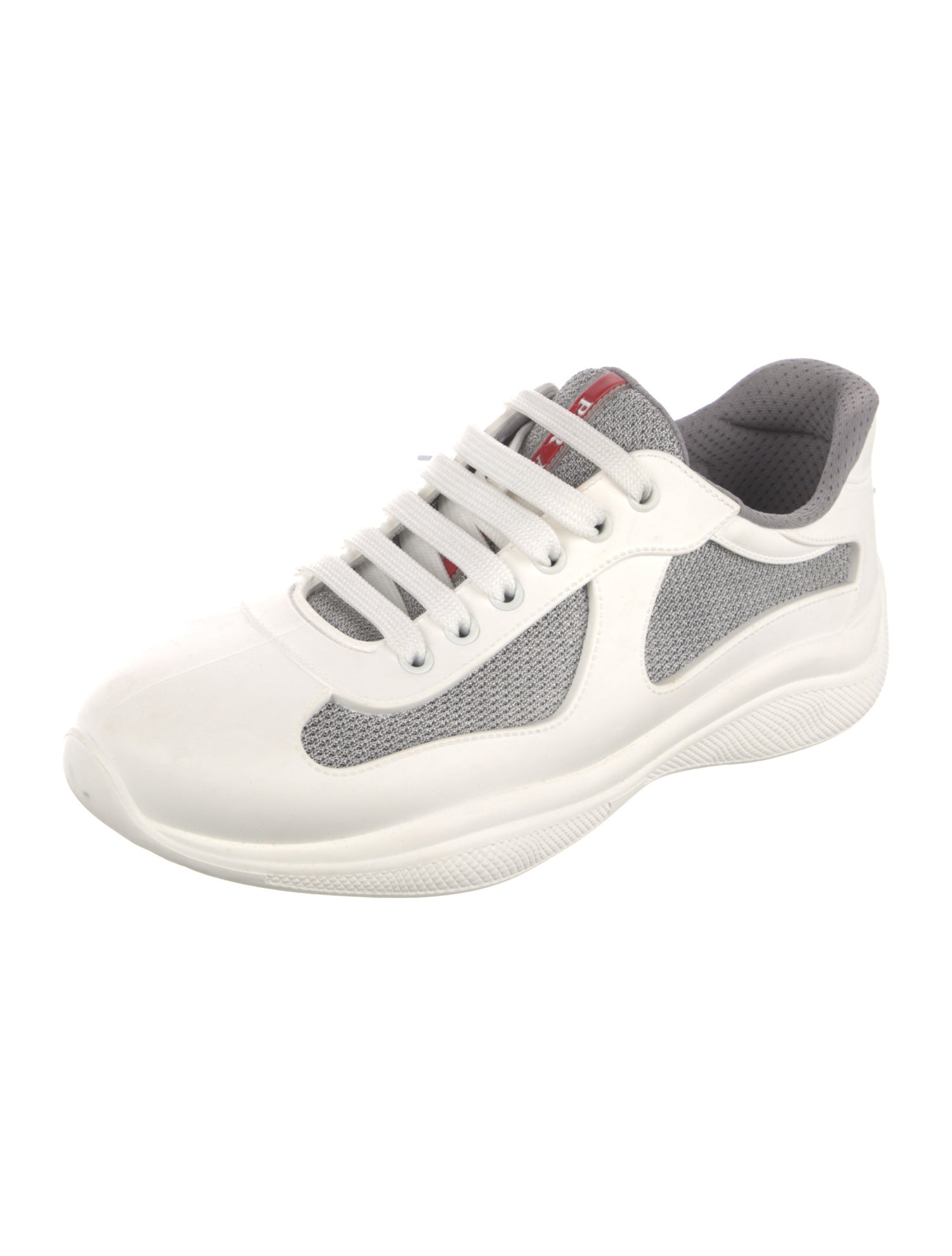 Prada Sport Leather Mesh Accents Sneakers