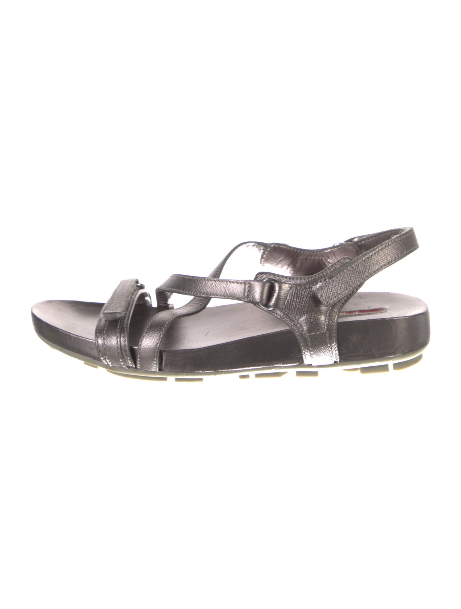 Prada Sport Saffiano Leather Slingback Sandals