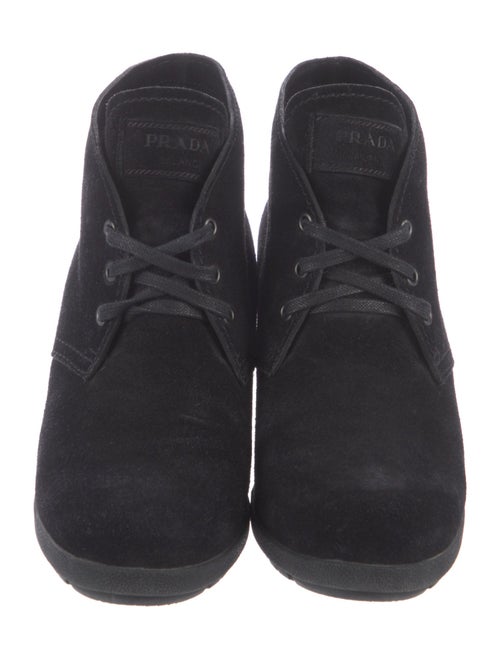 Prada Sport Suede Lace-Up Boots