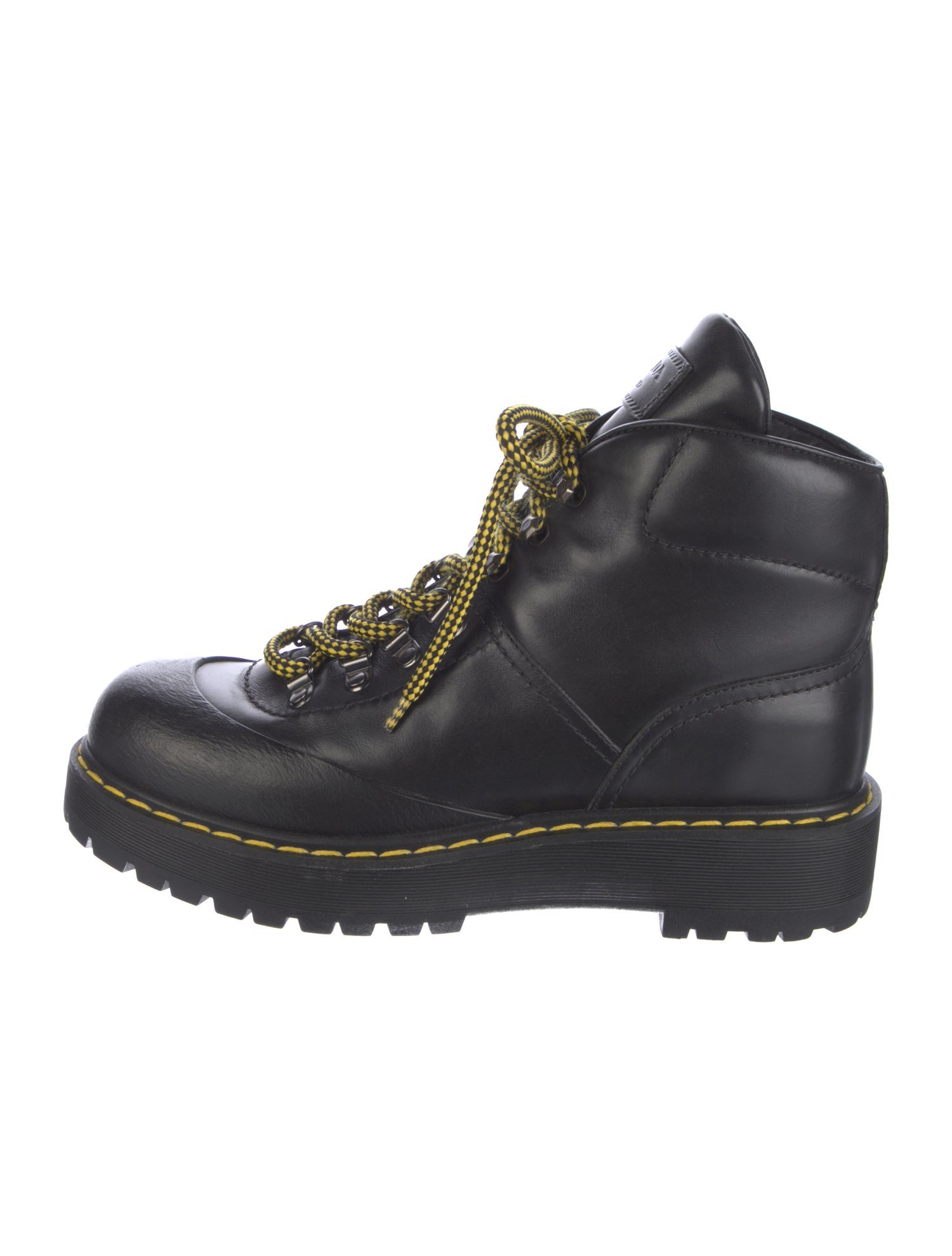 Prada Sport Leather Combat Boots