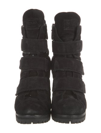 Prada Sport Suede Combat Boots