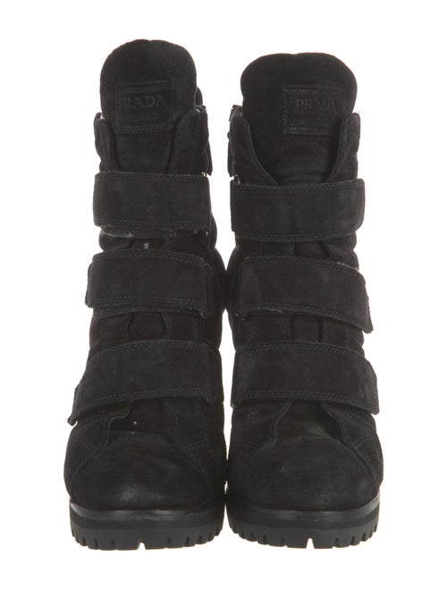 Prada Sport Suede Combat Boots