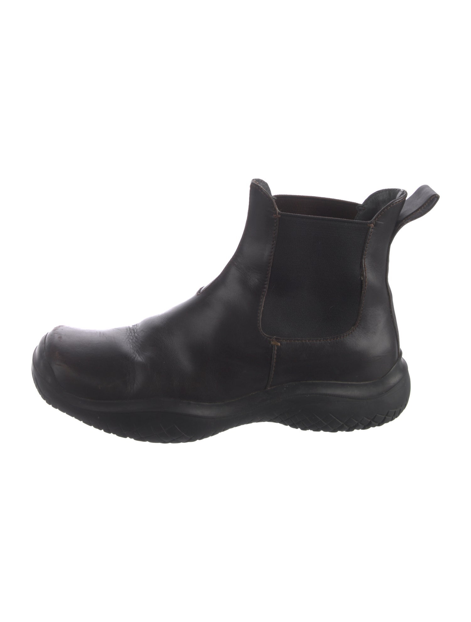 Prada Sport Leather Chelsea Boots