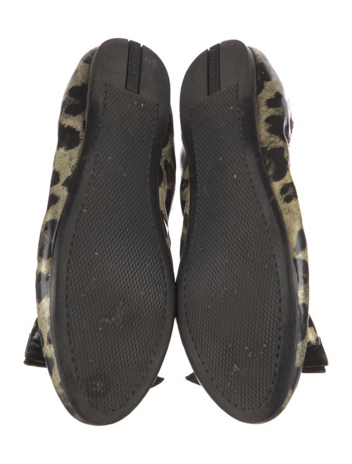 Prada Sport Patent Leather Animal Print Flats