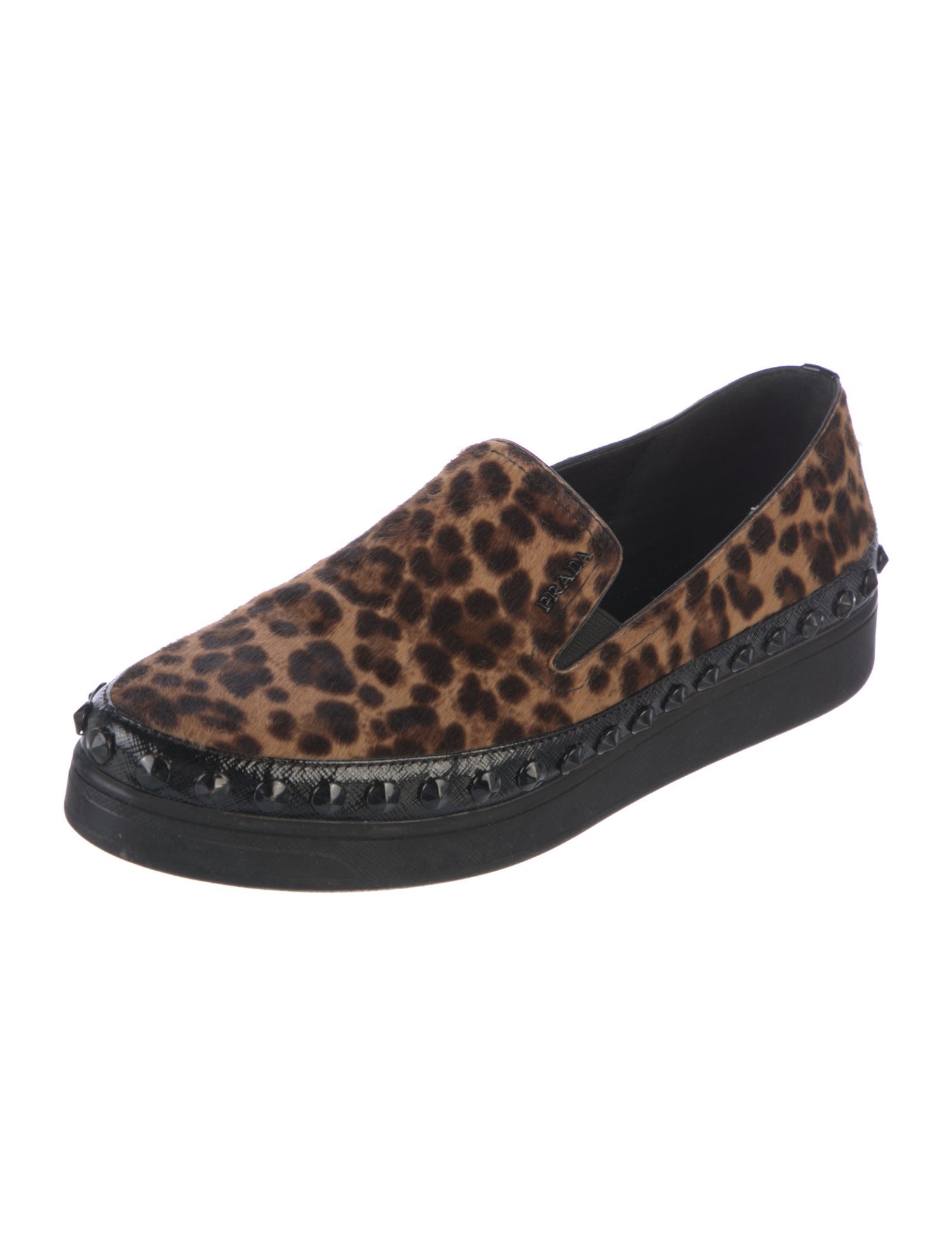 Prada Sport Ponyhair Animal Print Loafers