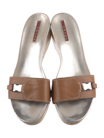 Prada Sport Leather Slides