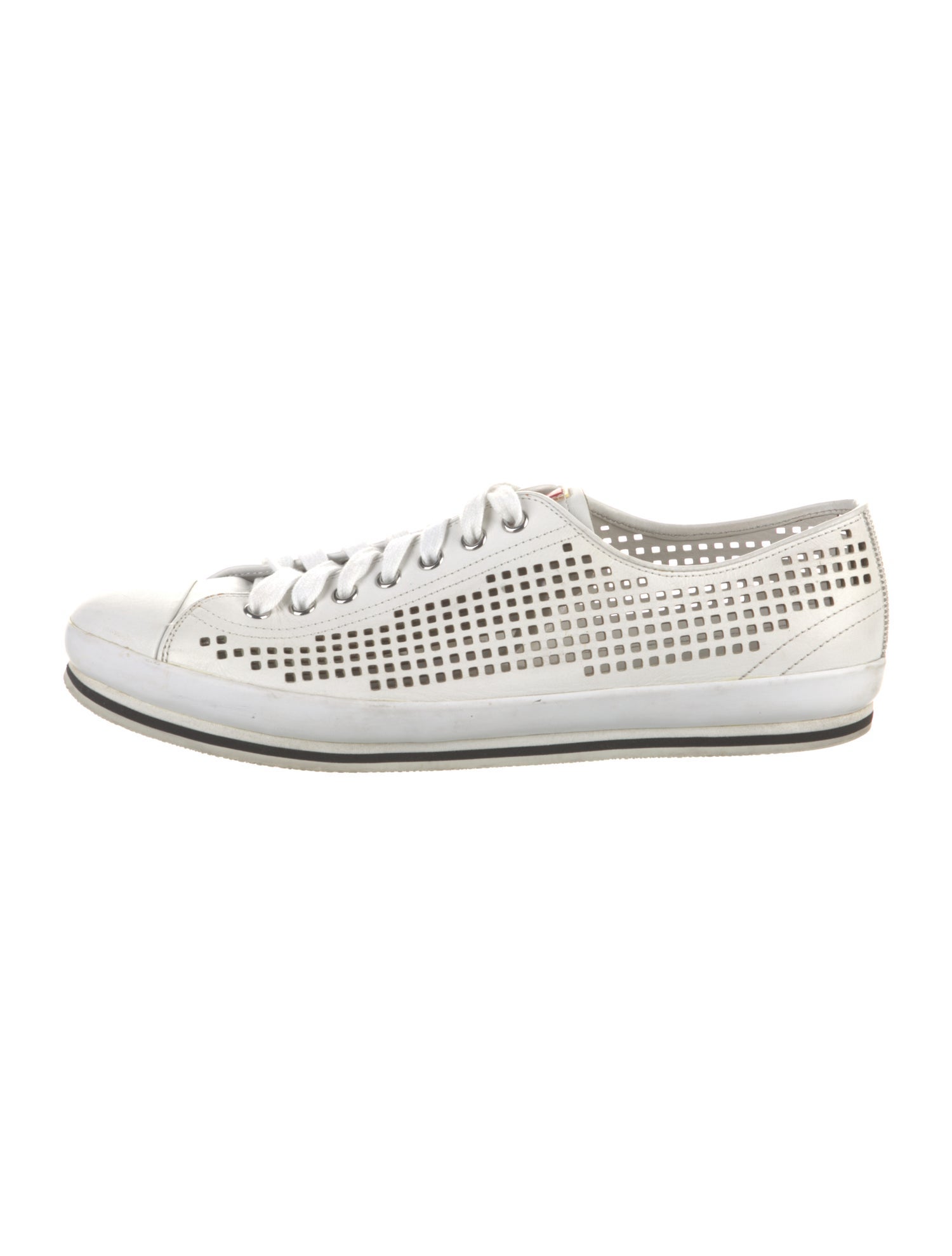 Prada Sport Leather Printed Sneakers