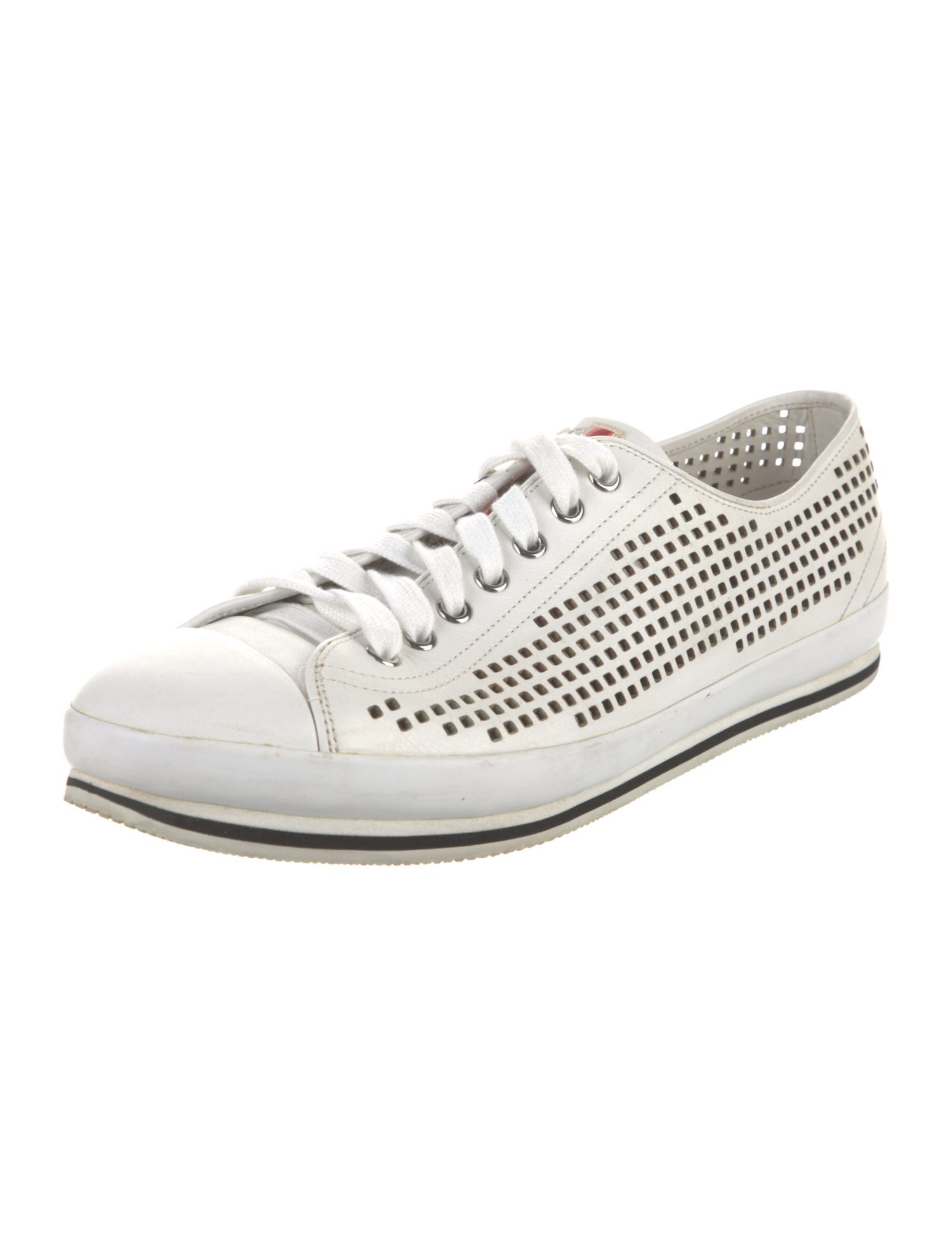 Prada Sport Leather Printed Sneakers
