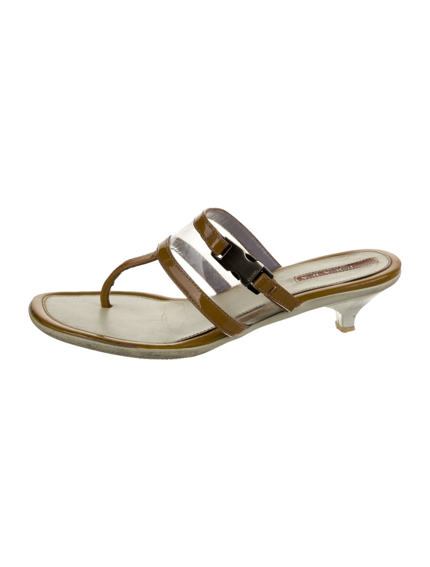 Prada Sport Patent Leather Flip Flops