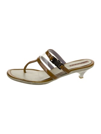 Prada Sport Patent Leather Flip Flops