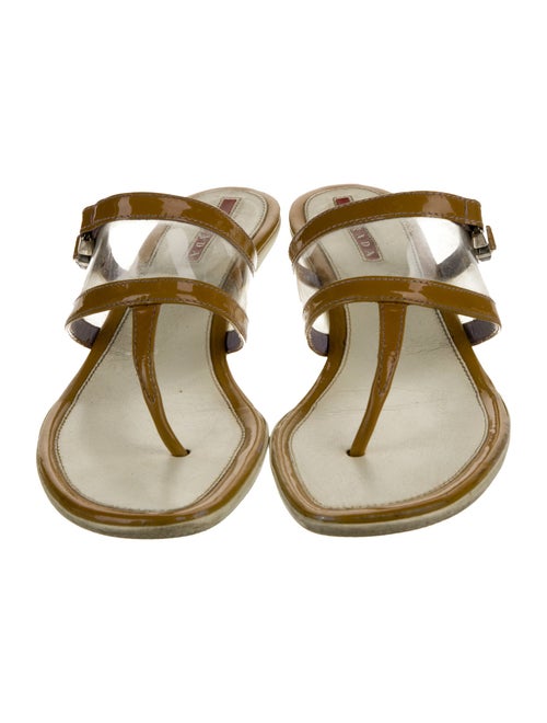 Prada Sport Patent Leather Flip Flops