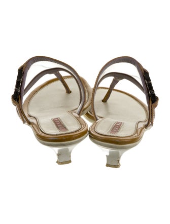 Prada Sport Patent Leather Flip Flops