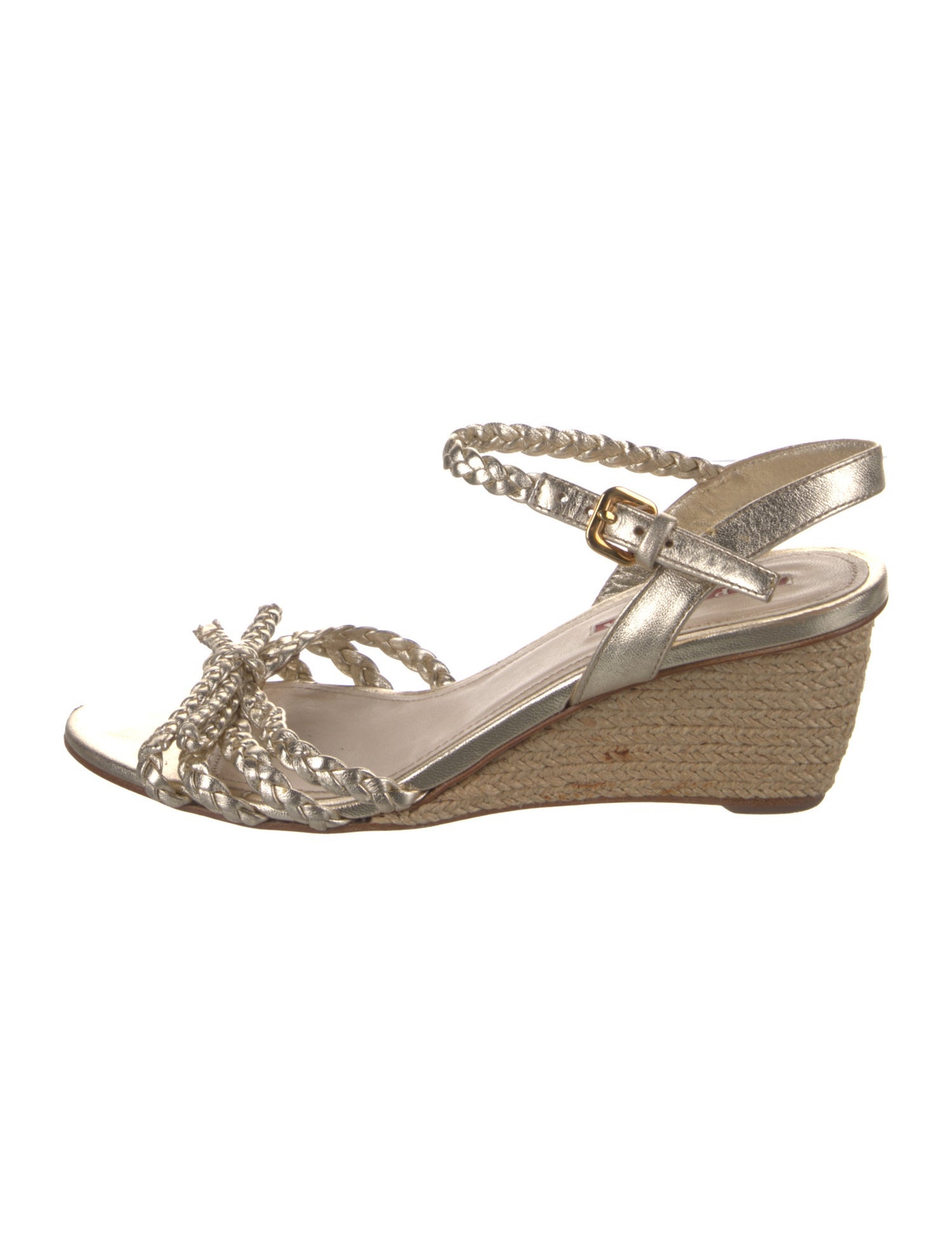Prada Sport Leather Bow Accents Sandals