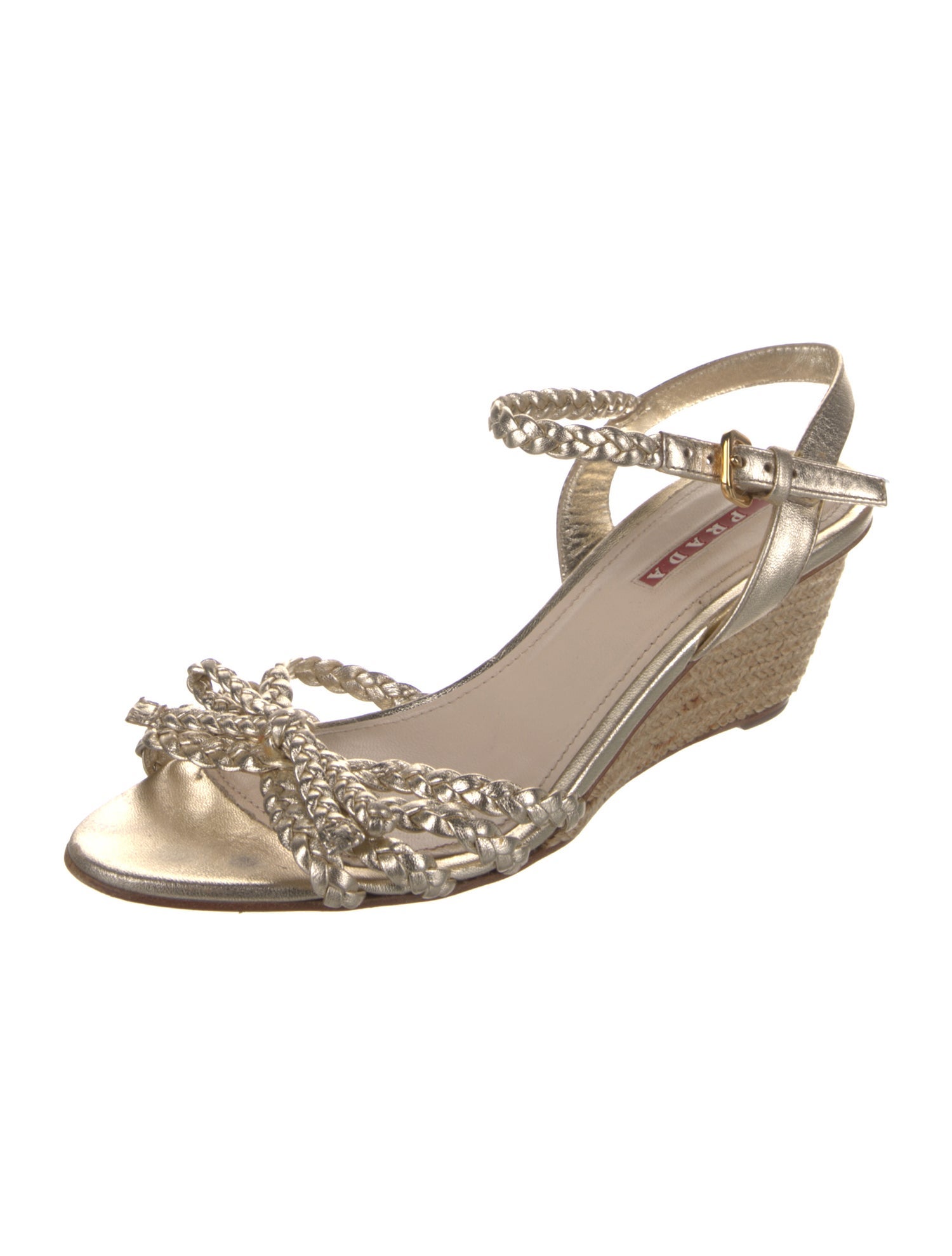 Prada Sport Leather Bow Accents Sandals